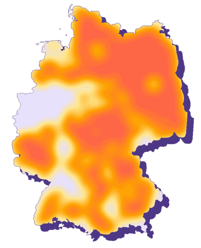 Deutschland-Karte: Nachrichten-Wüsten